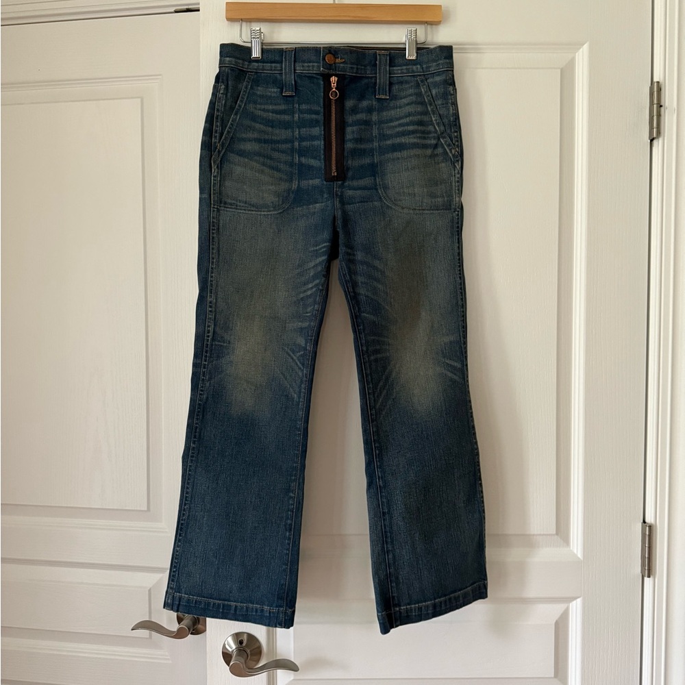 Rivet and Thread high waist crop boot cut jeans